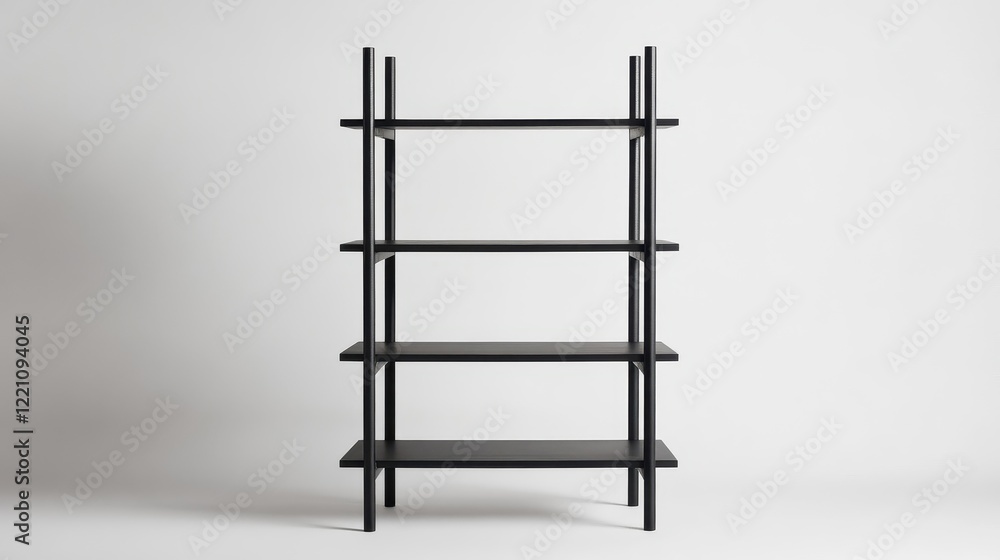 Modern Black Bookshelf with Minimalist Design Modern Black Bookshelf with Minimalist Design