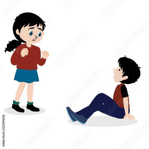 People quarrelling with each other, sad or laughing