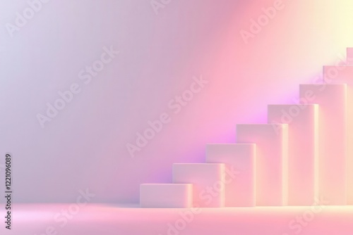 Free Download Abstract staircase with digital business graphs on each step, 3D illustration, - GFXLoad