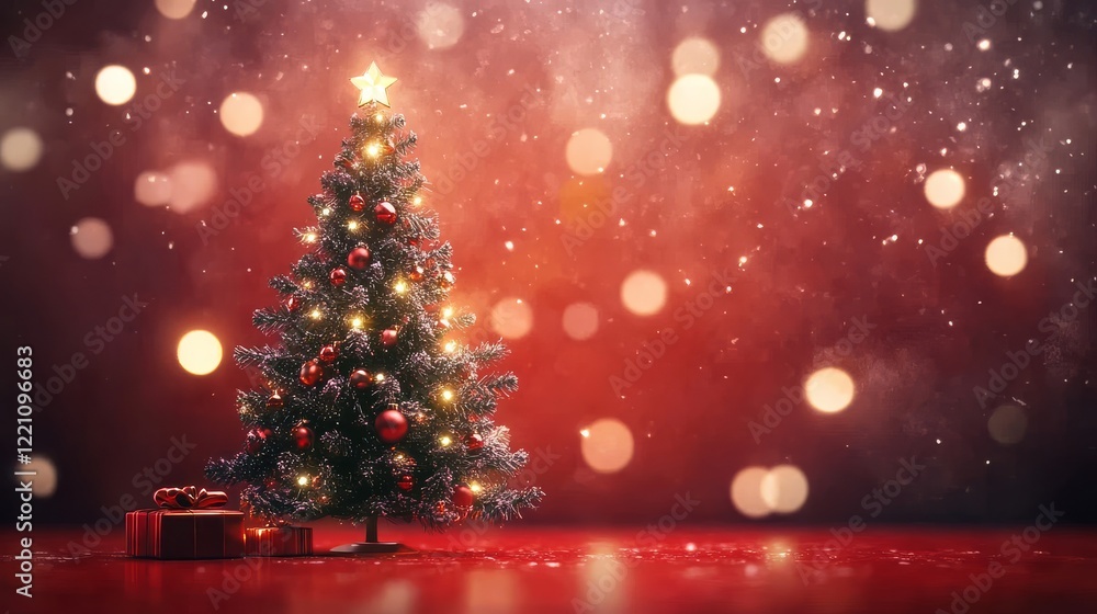 The festive atmosphere created by shimmering bokeh effects. The festive atmosphere created by shimmering bokeh effects.