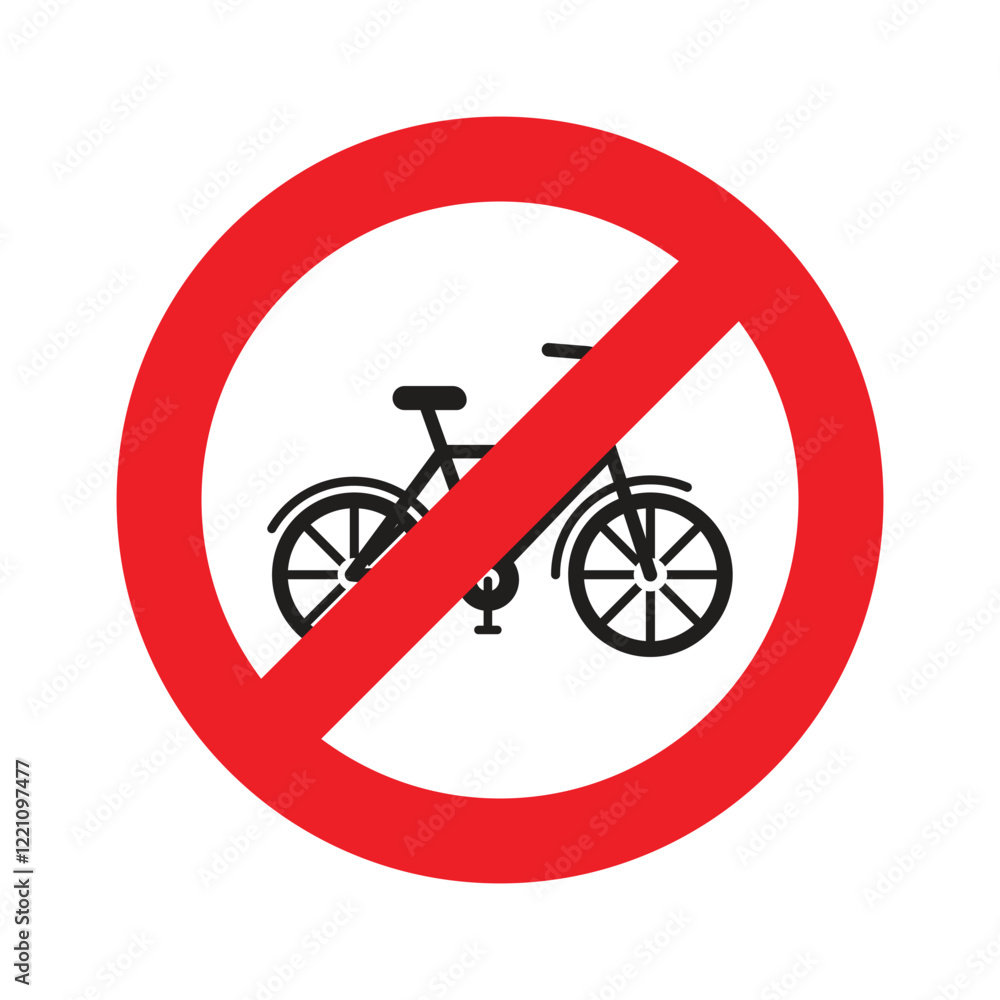 Vector No Bicycle Signs. No Bicycle Icon Symbols. No Bicycle Icon Set Vector No Bicycle Signs. No Bicycle Icon Symbols. No Bicycle Icon Set