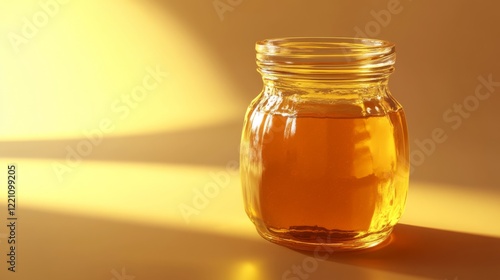 Honey Jar in Golden Light: Sweet Treat Captured