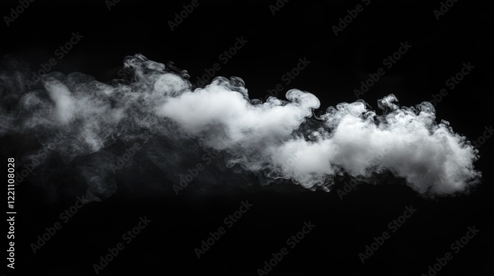 Ethereal Smoke Clouds Against a Dark Background Ethereal Smoke Clouds Against a Dark Background