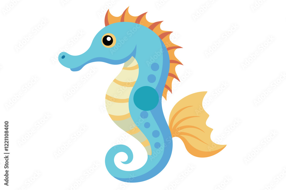 Fototapeta premium Cute cartoon dragon vector illustration shows a fairytale reptile with wings