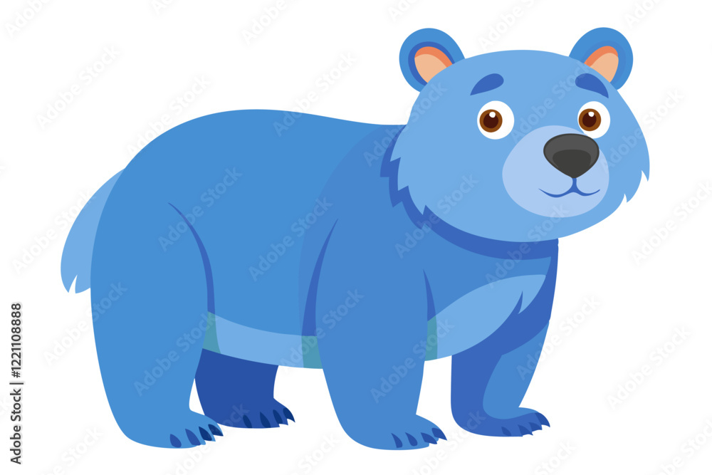 Fototapeta premium Best Watercolor Vector of a Cartoon Bear Animation, Fun & Playful Style for Illustrations, Kids’ Designs,