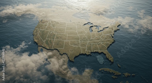 usa map with map of usa, us map, united states map, map of us, map of united states, america map state vector illustration