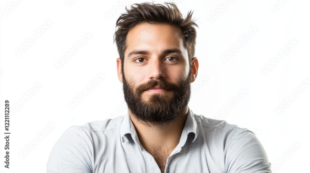 Close-up Portrait of a Man with a Majestic Beard Close-up Portrait of a Man with a Majestic Beard