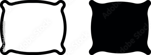 "Pillow Vector Icon Set - Cozy and Comfortable Designs"