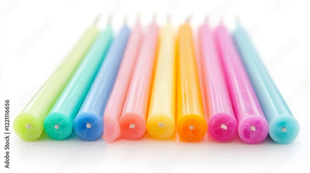 Vibrant Pastel Candles for a Celebration Vibrant Pastel Candles for a Celebration