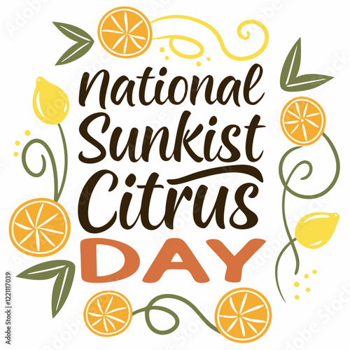 NATIONAL SUNKIST CITRUS DAY silhouette vector photo