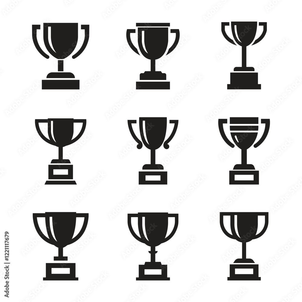 Vector Trophy Icon Collection. Trophy Icon Set Vector Trophy Icon Collection. Trophy Icon Set
