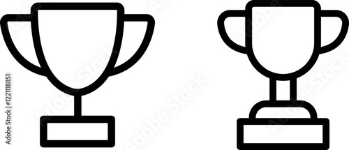 "Trophy Vector Icon Set - Elegant and Victorious Designs"