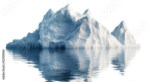 Wallpaper Mural Iceberg Reflection: A majestic iceberg floats peacefully on calm water, its icy peaks reflecting in the clear surface, evoking a sense of cold and natural beauty. Torontodigital.ca