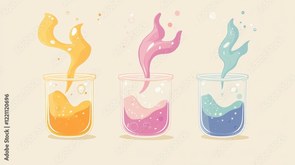 Particulate matter flat design side view laboratory experiment theme cartoon drawing triadic color scheme. Particulate matter flat design side view laboratory experiment theme cartoon drawing triadic color scheme.