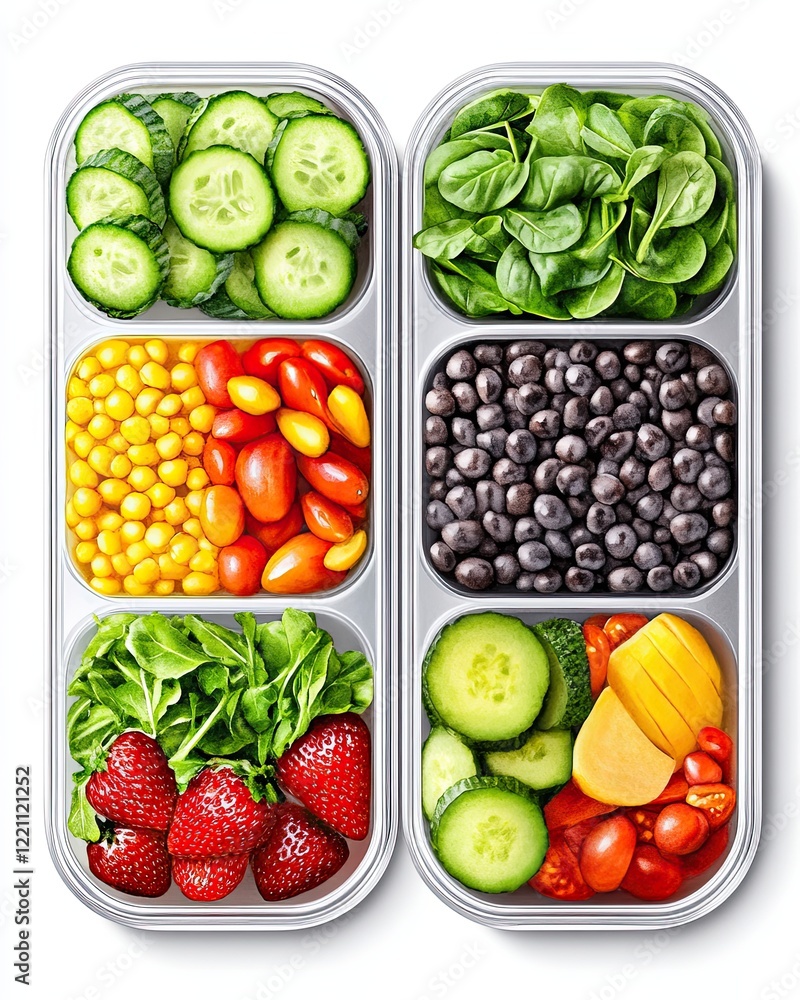 Plant-Based Diets Colorful Vegan Meal Prep in Containers Plant-Based Diets Colorful Vegan Meal Prep in Containers