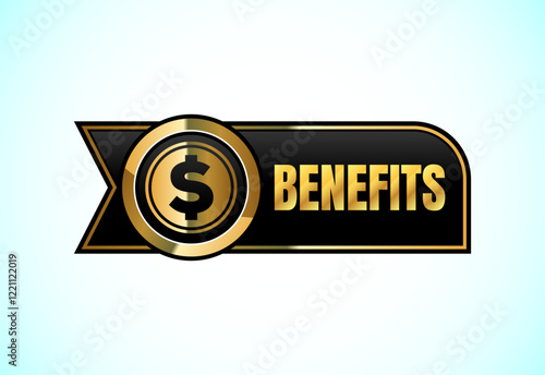 Benefits icon design illustration. Benefits button for mobile app, and website UI design.