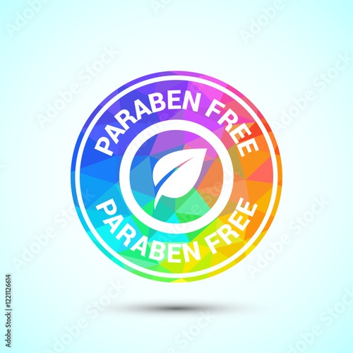 Paraben free icon design illustration, suitable for product label