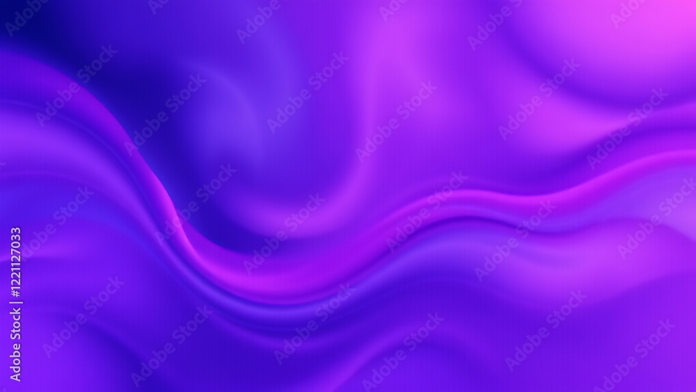 Fototapeta premium Abstract Fluid Waves in Vibrant Purple and Blue Gradient dynamic curves. gradient background Modern abstract background featuring smooth, flowing waves in dynamic purple and blue gradients. Perfect fo