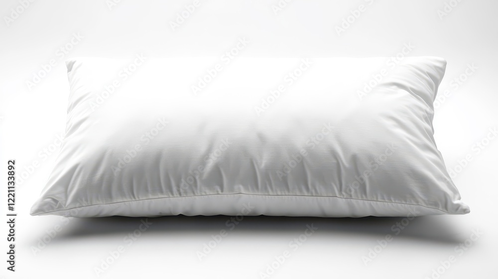 Soft and Cozy White Pillow on Neutral Background Soft and Cozy White Pillow on Neutral Background