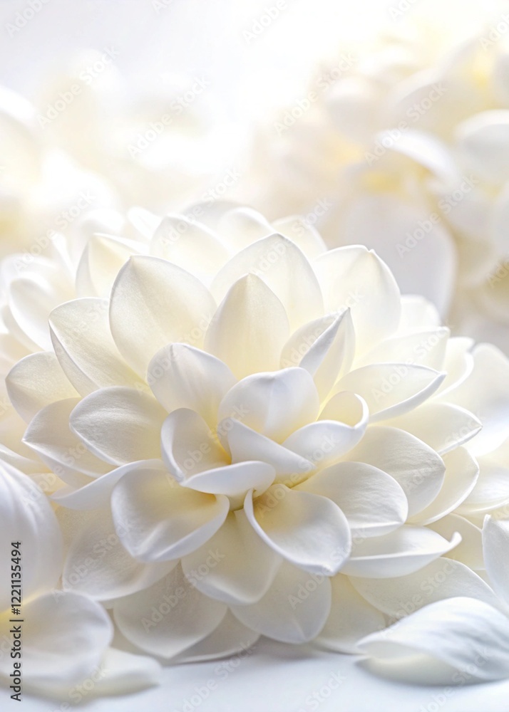 White flowers blooms generative ai White flowers blooms generative ai