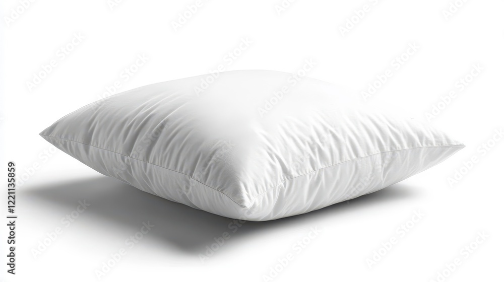 Soft White Pillow on Isolated Background Soft White Pillow on Isolated Background