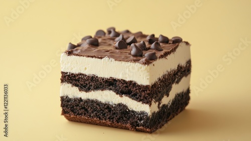 Wallpaper Mural Layered chocolate and cream dessert topped with chips Torontodigital.ca