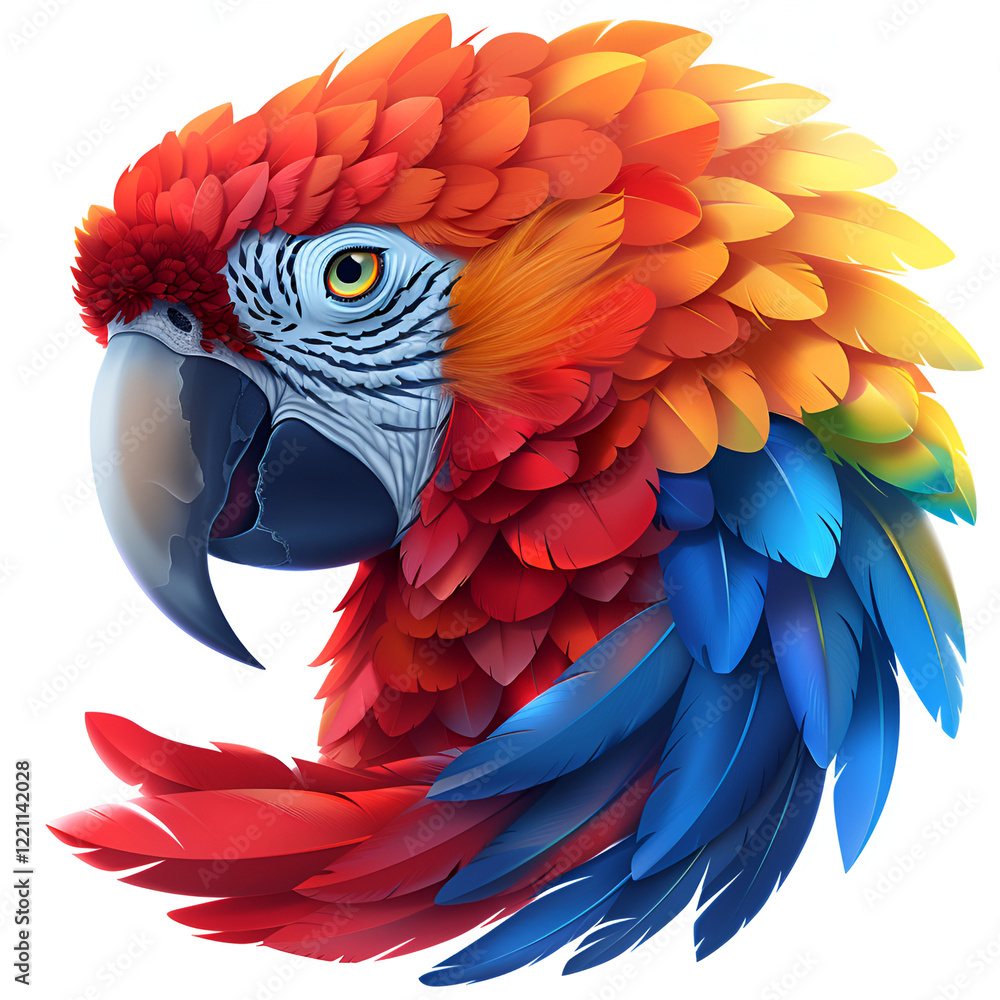 Obraz premium Logo of exotic bird head