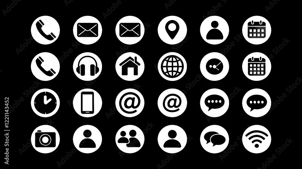 Collection of different popular social media icons printed on white paper facebook, instagram, whatsapp, twitter, pinterest, linkedin Collection of different popular social media icons printed on white paper facebook, instagram, whatsapp, twitter, pinterest, linkedin