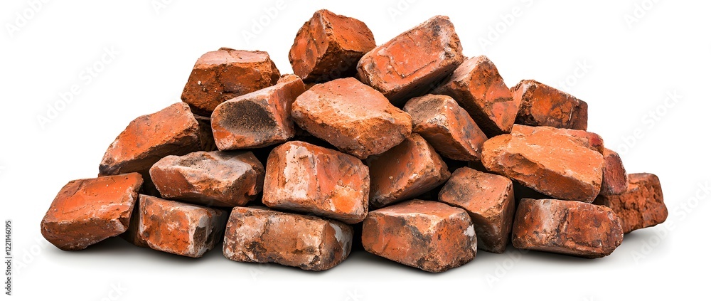 Red Clay Bricks Stacked for Construction and Building Projects Red Clay Bricks Stacked for Construction and Building Projects