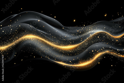 Black And Gold Abstract Bac...