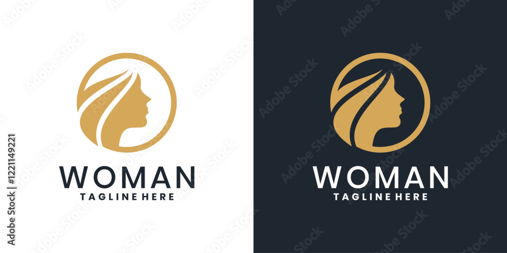 Abstract woman logo icon design Abstract woman logo icon design