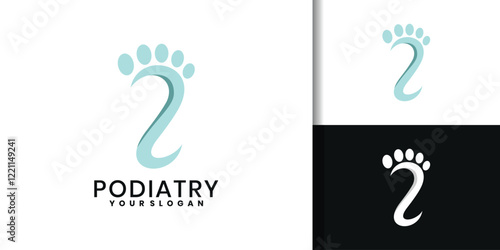 Podiatry logo icon  design vector