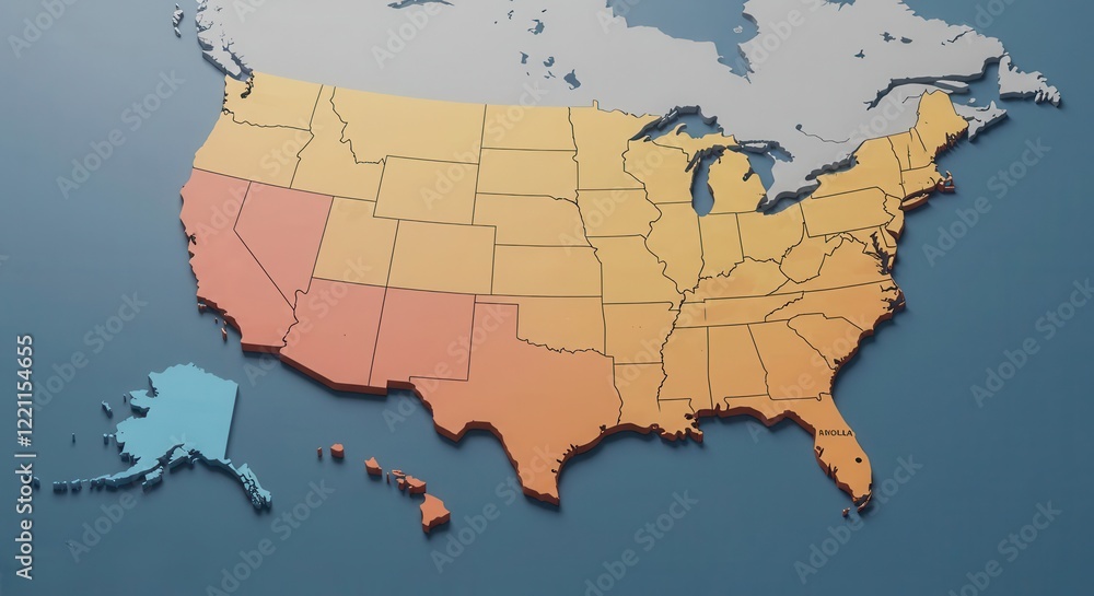 Fototapeta premium usa map with map of usa, us map, united states map, map of us, map of united states, america map state illustration