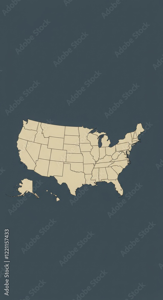 Obraz premium usa map with map of usa, us map, united states map, map of us, map of united states, america map state illustration