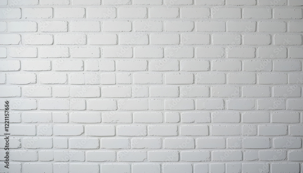 Naklejka premium Pristine White Brick Wall Texture for Design Inspiration