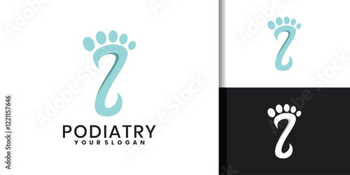 Podiatry logo icon  design vector