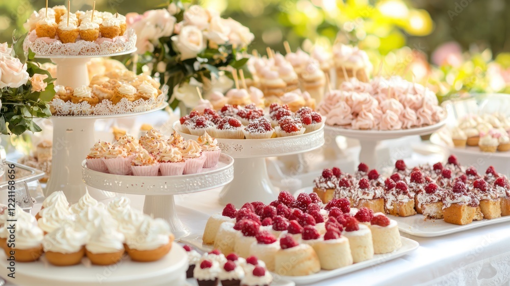 A table filled with various bakery items, perfect for a party or gathering. A table filled with various bakery items, perfect for a party or gathering.