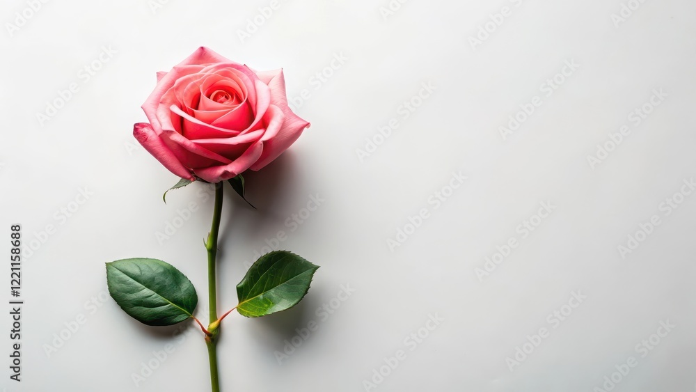 Beautiful solitary rose on white background, isolated, minimalist, isolated, minimalist, floral arrangement, red rose, beauty Beautiful solitary rose on white background, isolated, minimalist, isolated, minimalist, floral arrangement, red rose, beauty