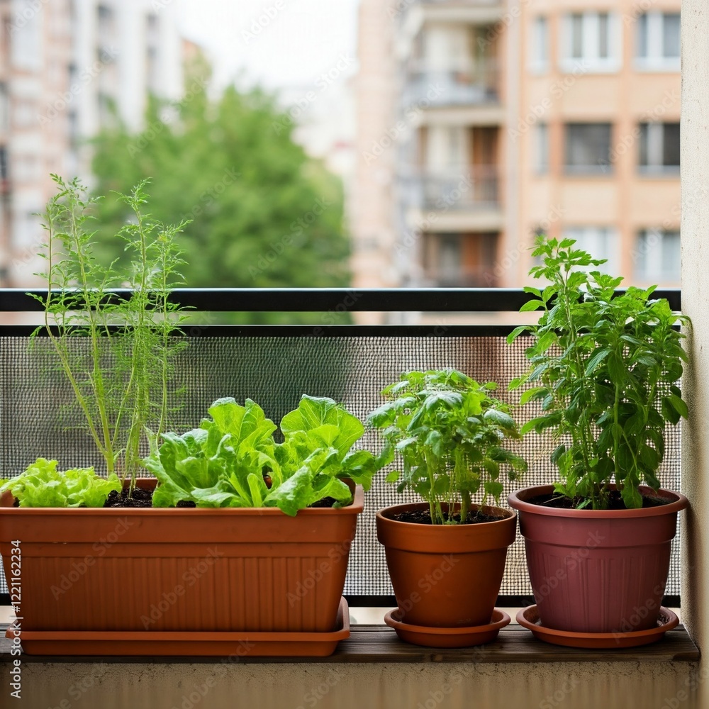 Fototapeta premium herbs in pots