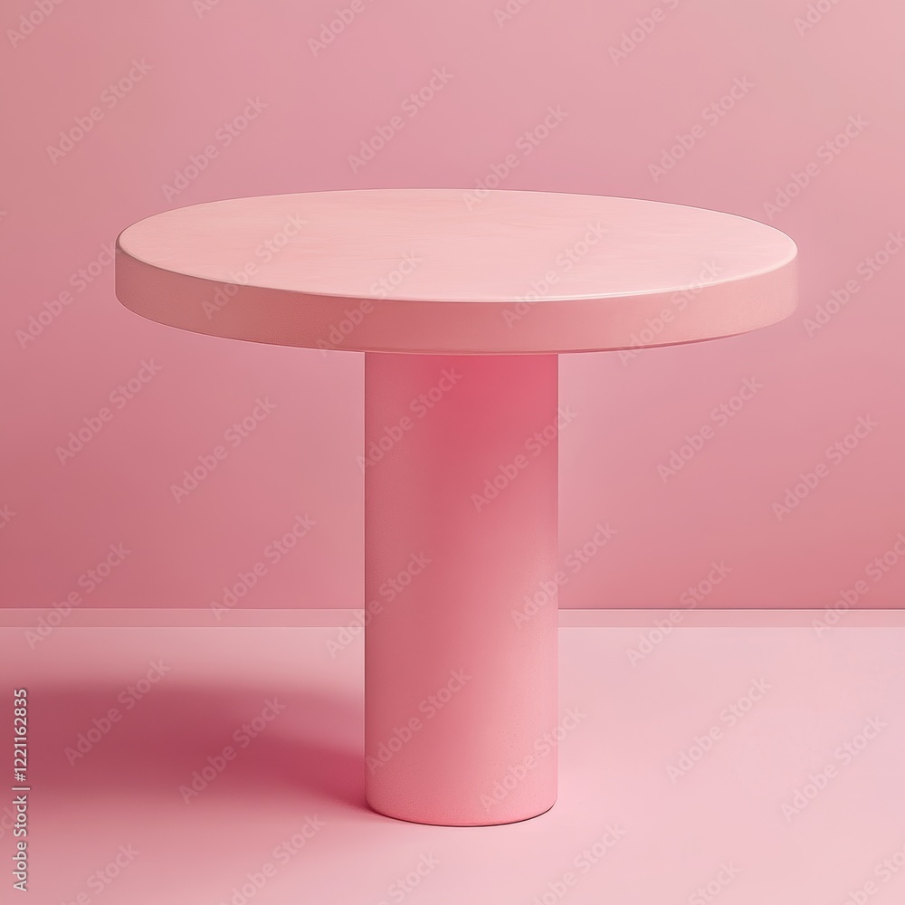 3d pink podium on pink background. 3d render illustration. 3d pink podium on pink background. 3d render illustration.