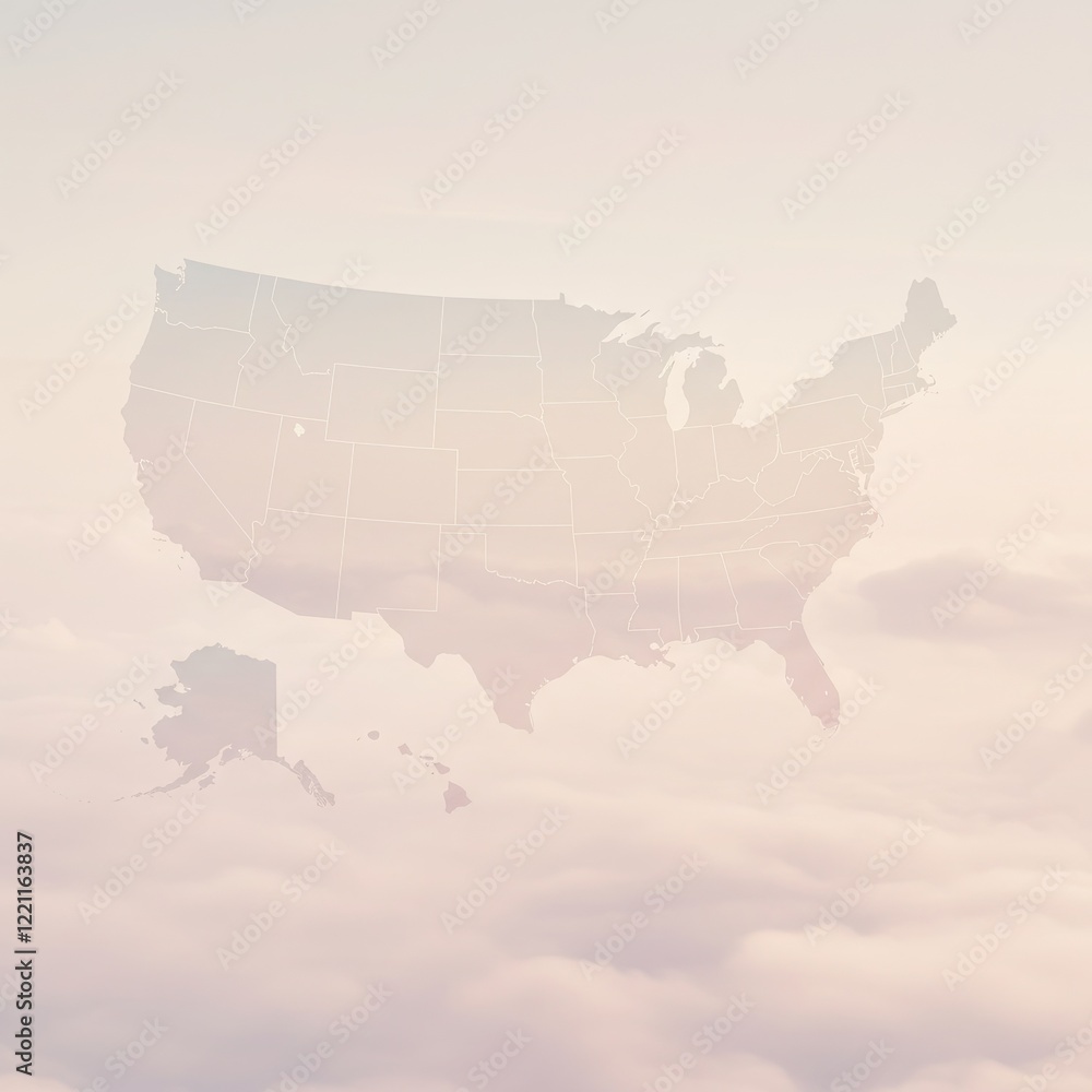 Fototapeta premium usa map with map of usa, us map, united states map, map of us, map of united states, america map state illustration