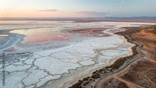 Aerial Sunset View of Salt ...