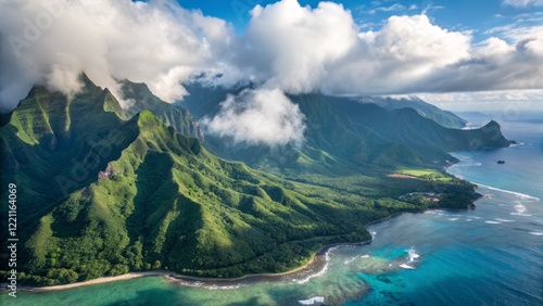 Aerial View of Lush Mountai...
