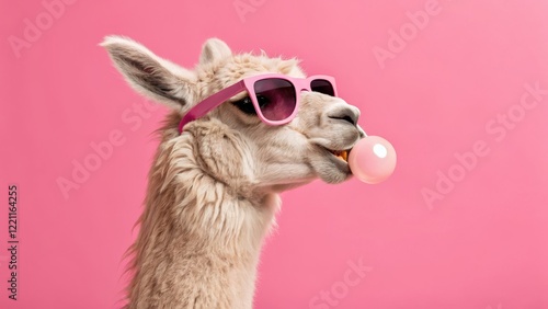 Alpaca in Pink Sunglasses B...