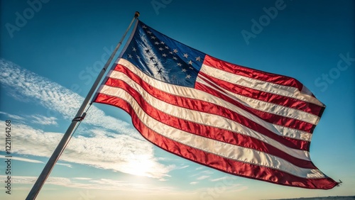 American Flag Low Angle Com...