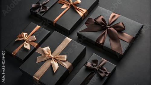 Black Gift Boxes with Gold ...