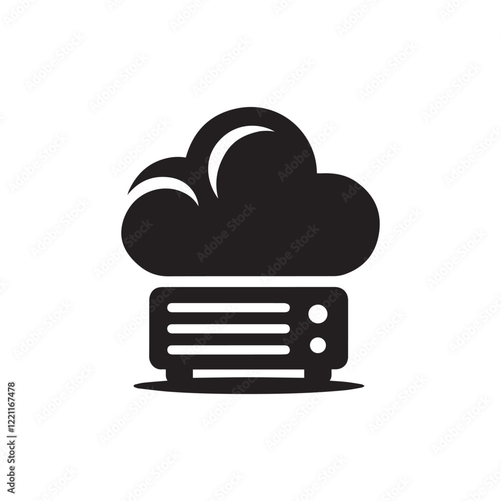 Cloud computing vector icon, modern flat vector illustration for mobile app, website or desktop app Cloud computing vector icon, modern flat vector illustration for mobile app, website or desktop app