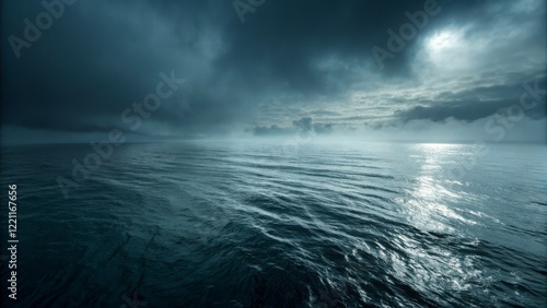 Moody Seascape Dark Clouds ...