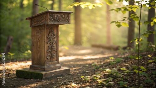 Ornate Wooden Podium in For...