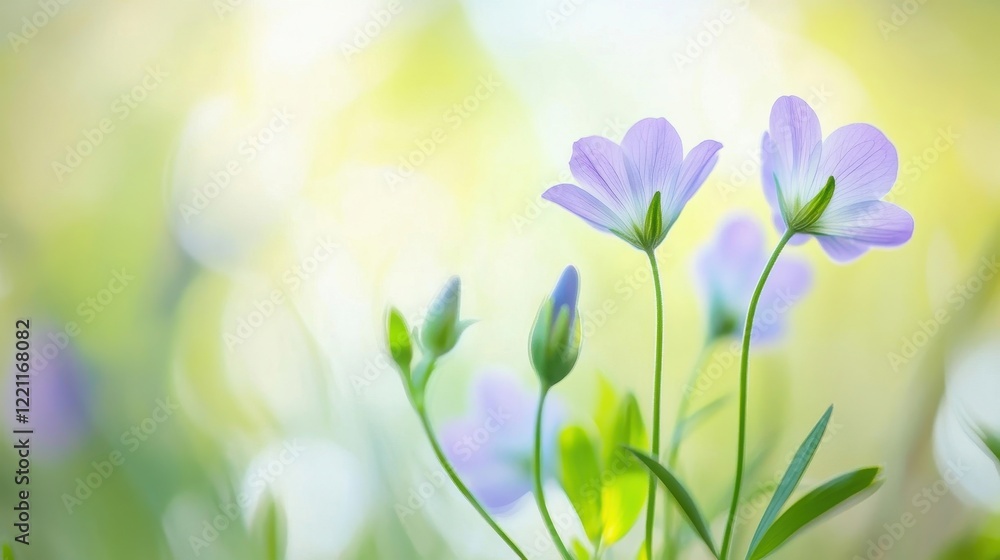 Delicate Purple Flowers in Soft Natural Light Delicate Purple Flowers in Soft Natural Light